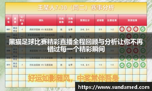 黑猫足球比赛精彩直播全程回顾与分析让你不再错过每一个精彩瞬间